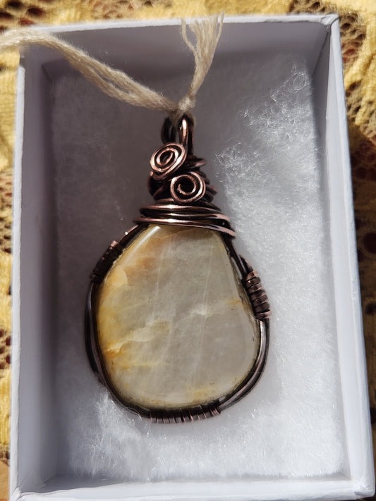 Copper wrapped Lake Superior Quartz